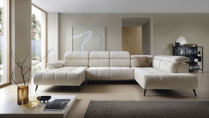 Puszman Sectional Genova III - Corner sofa with power sliding seat