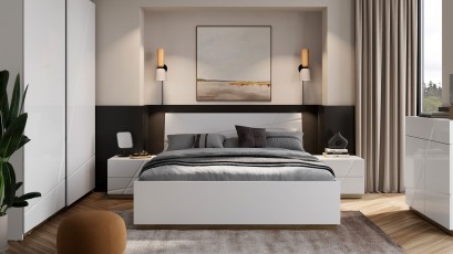  Lenart Futura Queen Storage Bed - Modern bedroom collection