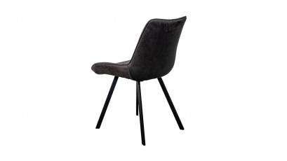  Corcoran Chair - Charcoal - Industrial dining chair