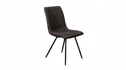  Corcoran Chair - Charcoal - Industrial dining chair
