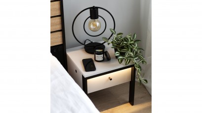  Lenart Gris Nightstand - Modern bedroom collection
