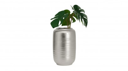  Torre & Tagus Adina Tall Vase - Matte Silver Ceramic Vase