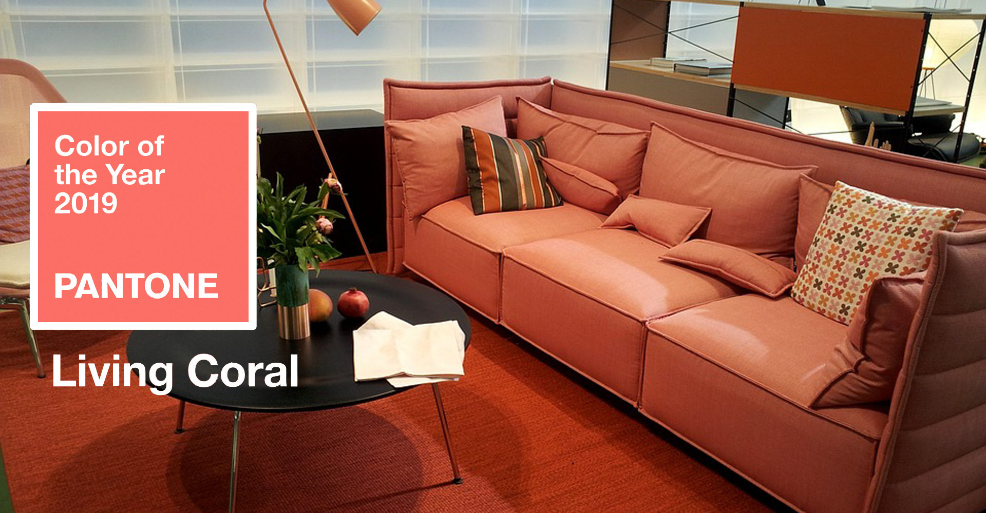 The Living Coral color of 2019 - Online store Smart Furniture Mississauga