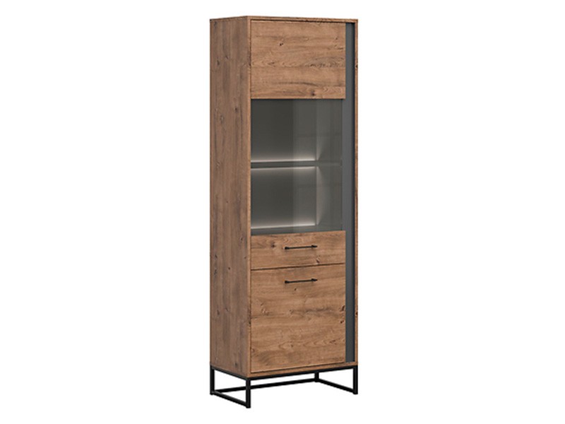 Luton Left Single Display Cabinet  - Loft style furniture