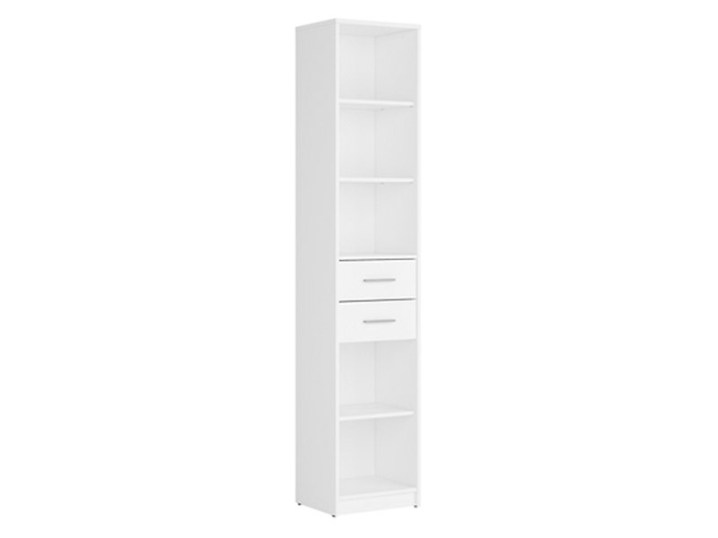 Nepo Plus Narrow Bookcase White - Minimalist youth room collection