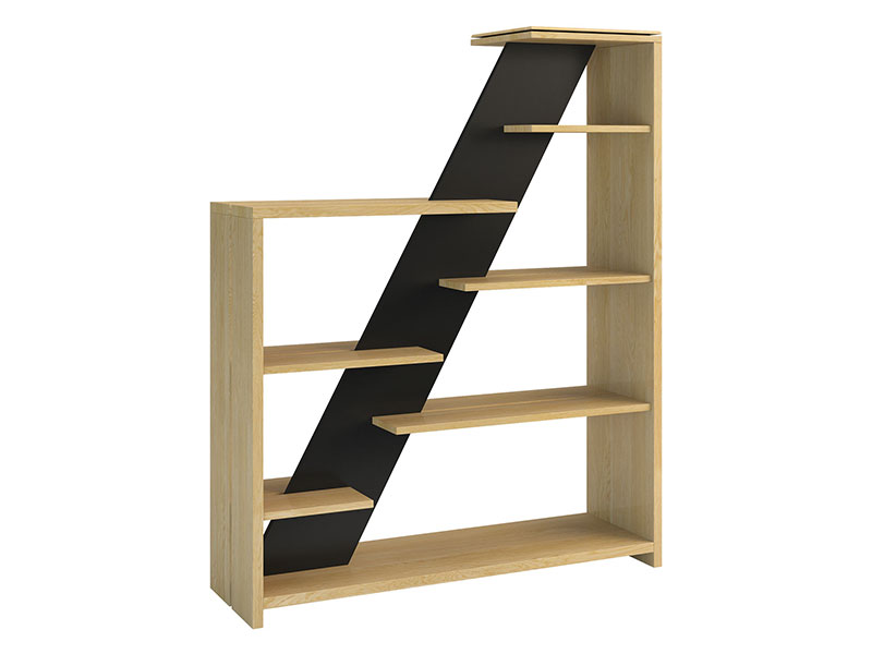  Mebin Rossano Freestanding Bookshelf Oak Bianco - High-quality European furniture - Online store Smart Furniture Mississauga