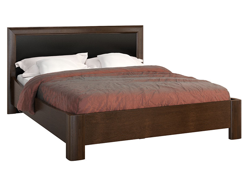  Mebin Rossano Queen Bed With Straight Headboard Oak Notte - High-quality European furniture - Online store Smart Furniture Mississauga