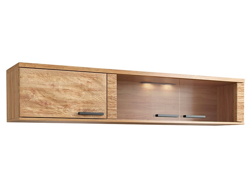 Mebin Pik Large Floating Cabinet Natural Oak Lager - Living room collection