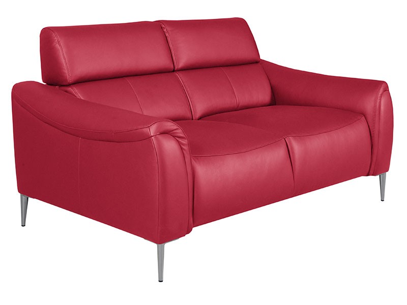 Des Loveseat Milano - Dollaro Rosso - Full grain leather sofa
