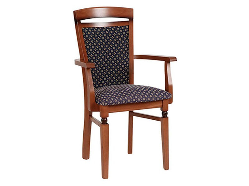 Bawaria Dining Chair With Arms - Navy - Traditional flair
