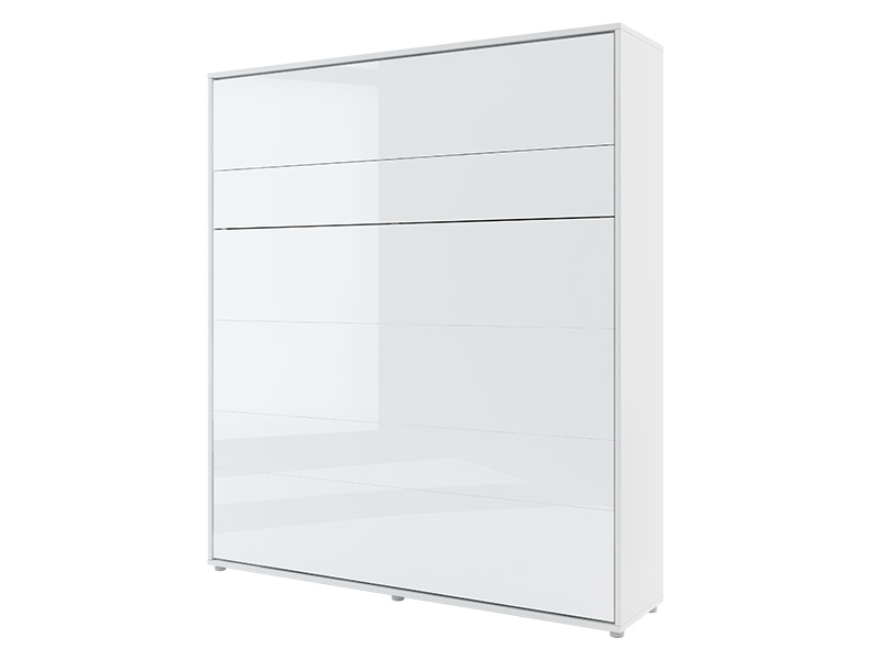  Bed Concept - Murphy Bed BC-13p - Vertical 180x200 - Glossy White - Modern Wall Bed - Online store Smart Furniture Mississauga