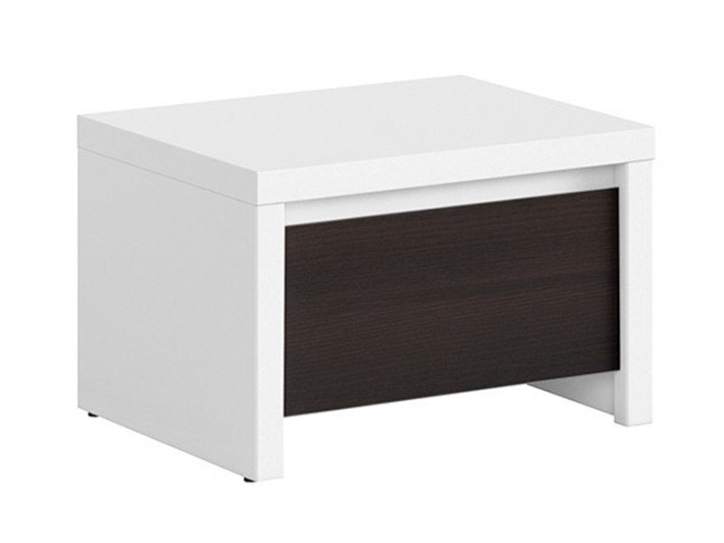  Kaspian White + Wenge Nightstand - Contemporary furniture collection - Online store Smart Furniture Mississauga