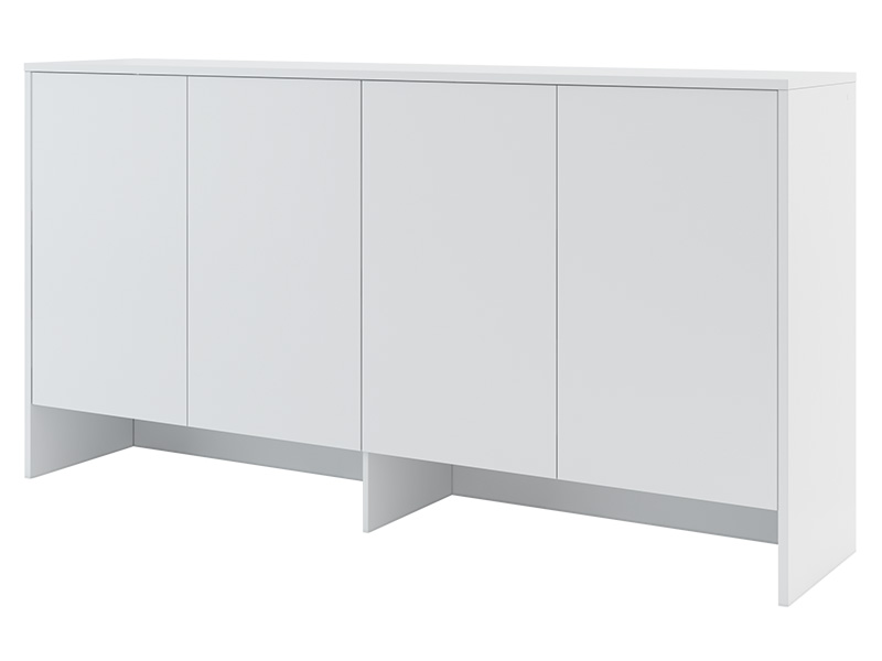  Bed Concept - Hutch BC-11 Matte White - For modern wall bed - Online store Smart Furniture Mississauga