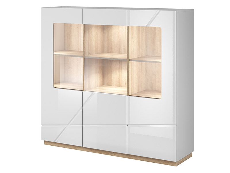  Lenart Futura Sideboard - White credenza with LED lighting - Online store Smart Furniture Mississauga