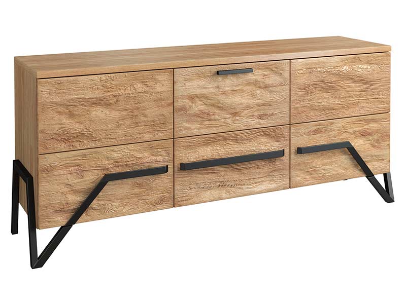  Mebin Pik 2 Door 2 Drawer Sideboard Natural Oak Lager - Living room collection - Online store Smart Furniture Mississauga