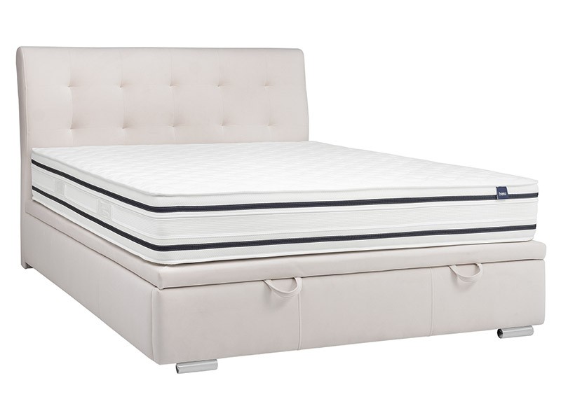 Hauss Storage Bed Luxor Slim - Modern upholstered bed with storage