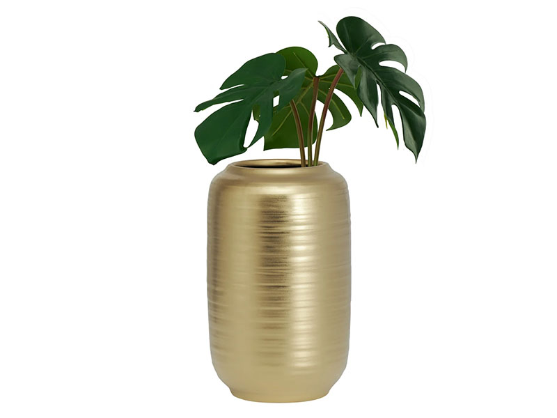  Torre & Tagus Adina Tall Vase - Matte Gold Ceramic Vase - Online store Smart Furniture Mississauga