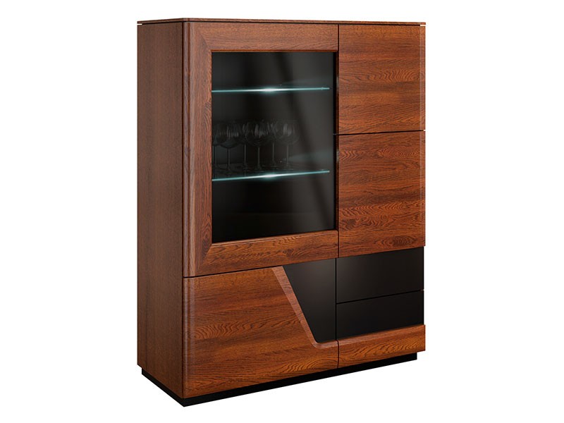 Mebin Smart Bar Cabinet Left Antique Walnut - Furniture of the highest quality