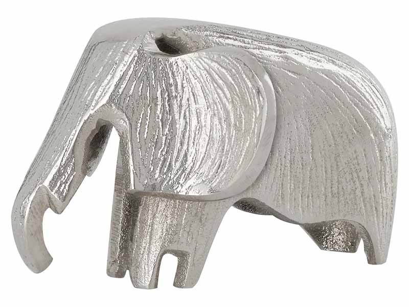 Torre &amp; Tagus Elephant Decor Sculpture - Silver Aluminum Elephant Sculpture