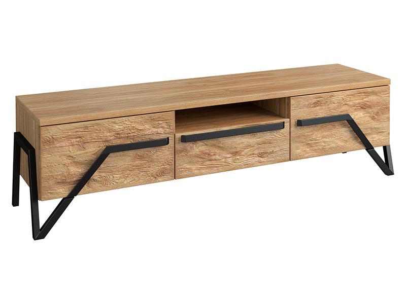  Mebin Pik Tv Stand Maxi Natural Oak Lager - Living room collection - Online store Smart Furniture Mississauga