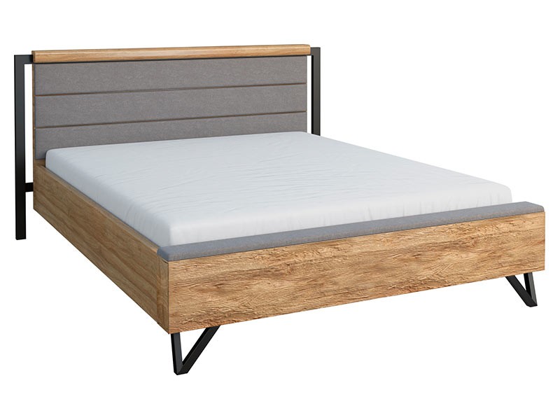 Mebin Pik Queen Bed Natural Oak Lager, Nordic 116 - Bedroom furniture collection