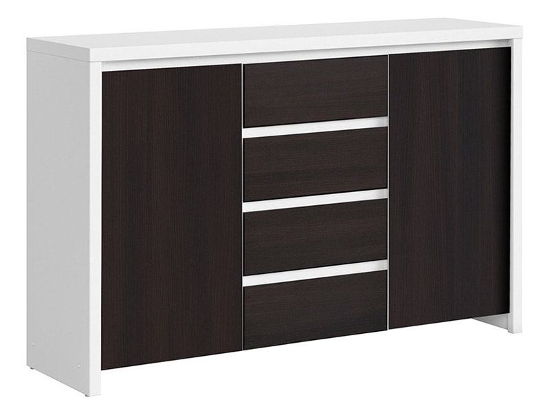  Kaspian White + Wenge Dresser - Versatile storage solution - Online store Smart Furniture Mississauga