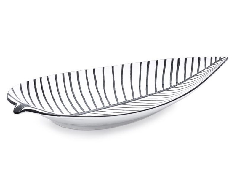 Torre &amp; Tagus Abstract Line Leaf Dish - Coffee table decor
