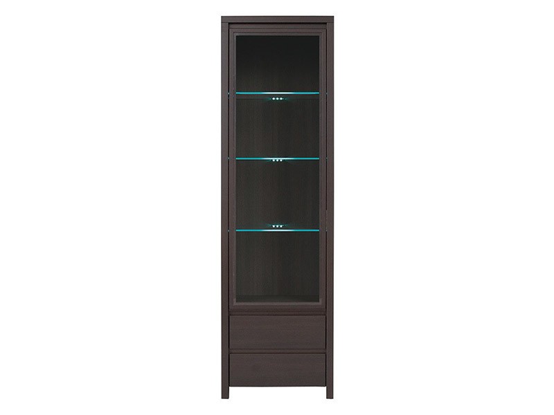 Kaspian Wenge Single Display Cabinet - Contemporary furniture collection