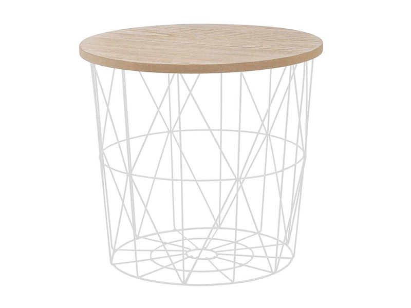  Halmar Mariffa Side Table White And Oak - Versatile and compact piece - Online store Smart Furniture Mississauga