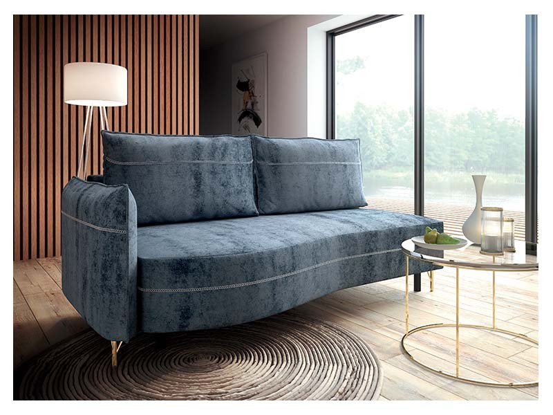 Libro Sofa Ortis - Sofa with bed and storage