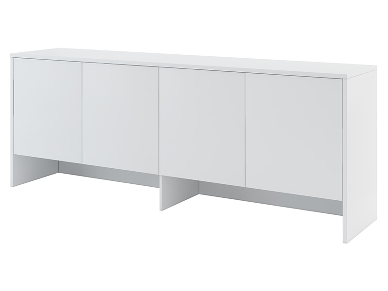  Bed Concept - Hutch BC-10 Matte White - For modern wall bed - Online store Smart Furniture Mississauga