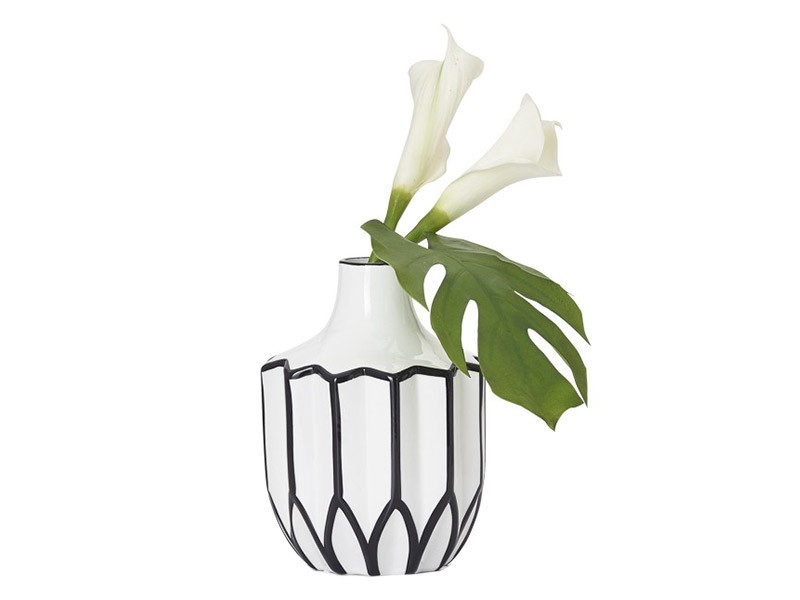 Torre &amp; Tagus Abstract Short Linear Outline Vase - Modern decoration