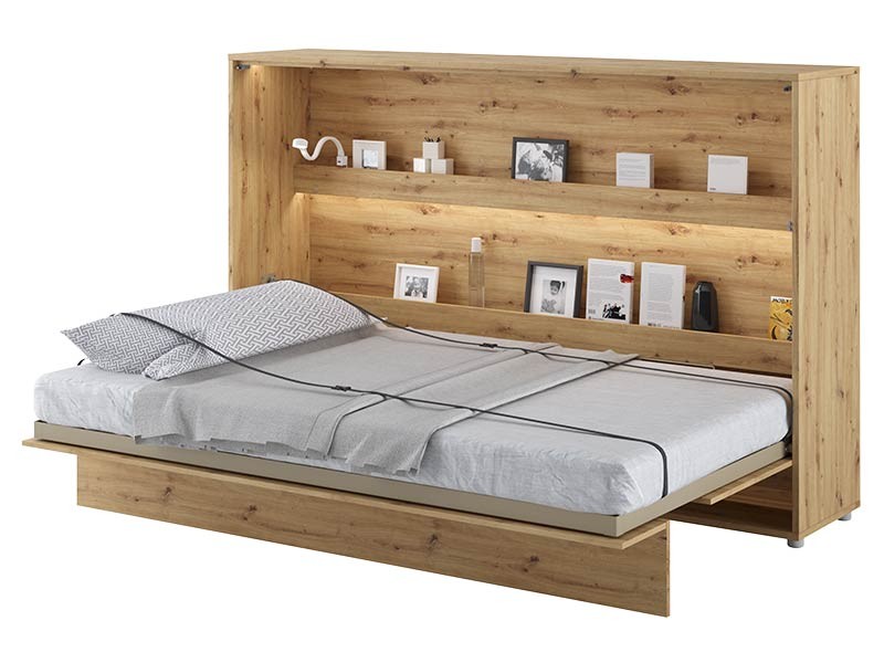 Bed Concept - Murphy Bed BC-05 - Horizontal 120x200 - Oak Artisan - Modern Wall Bed