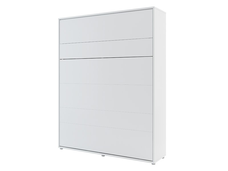 Bed Concept - Murphy Bed BC-12 - Vertical 160x200 - Matte White - Modern Wall Bed