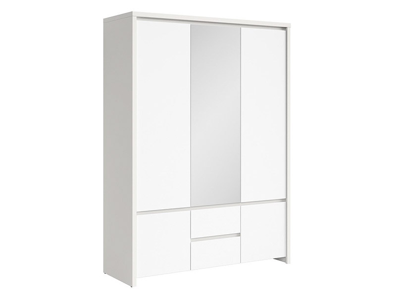  Kaspian White 5 Door Wardrobe - Contemporary furniture collection - Online store Smart Furniture Mississauga