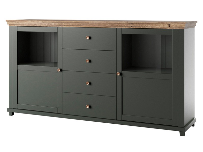 Helvetia Evora Sideboard Type 25 G/O - Green buffet cabinet