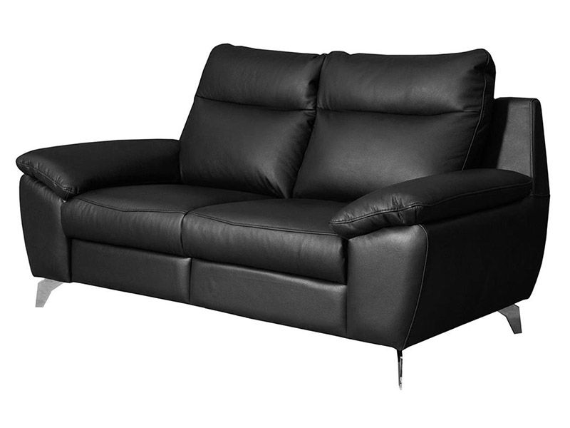  Des Loveseat Perle - Dollaro Nero - Full grain leather sofa - Online store Smart Furniture Mississauga