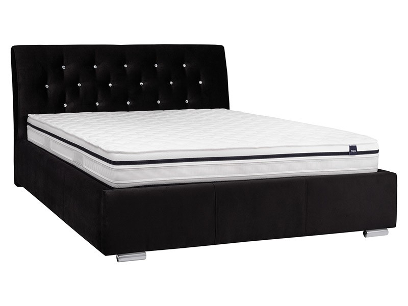 Hauss Queen Size Storage Bed Amore Jaguar 2183 With Crystals - Glamour upholstered bed