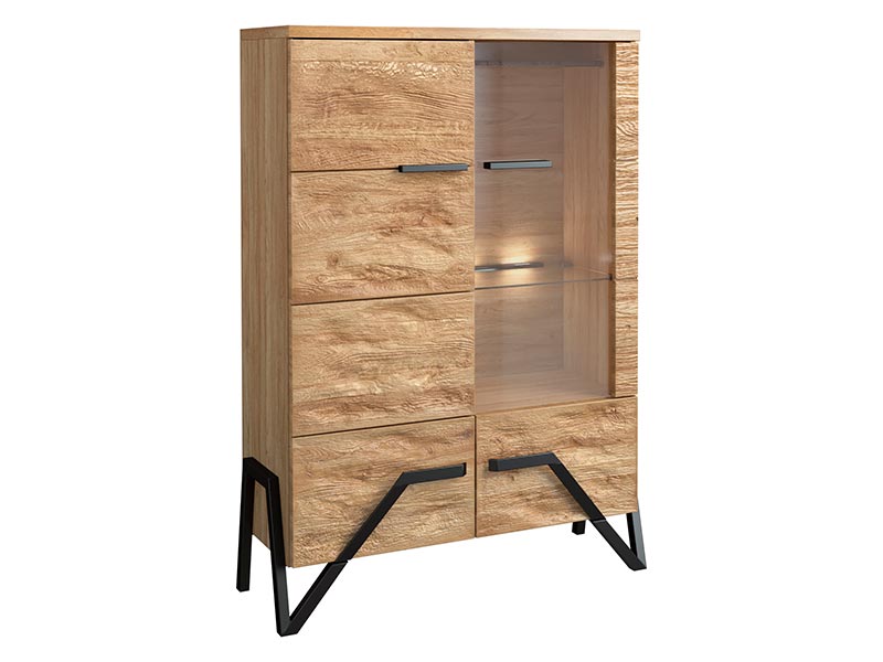  Mebin Pik Bar Cabinet Natural Oak Lager - Right - Living room collection - Online store Smart Furniture Mississauga