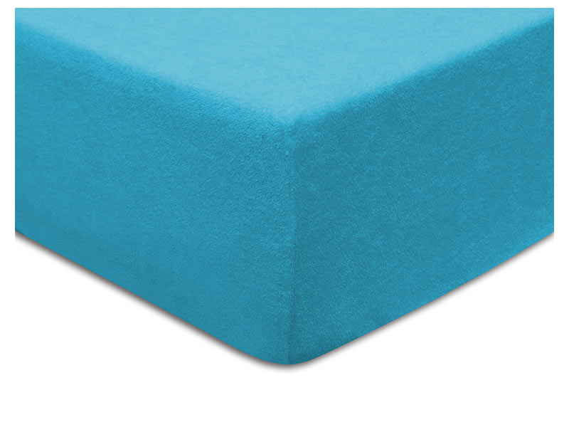  Darymex Terry Fitted Bed Sheet - Cerulean - Europen made - Online store Smart Furniture Mississauga