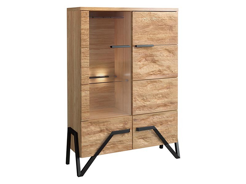 Mebin Pik Bar Cabinet Natural Oak Lager - Left - Living room collection