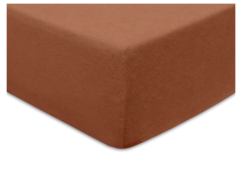  Darymex Terry Fitted Bed Sheet - Brown - Europen made - Online store Smart Furniture Mississauga