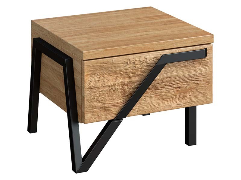 Mebin Pik Nightstand Natural Oak Lager - Left - Bedroom furniture collection