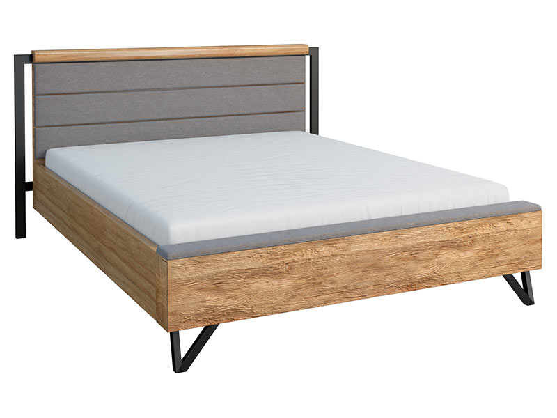 Mebin Pik Queen Bed Natural Oak Lager - Bedroom furniture collection - Online store Smart Furniture Mississauga