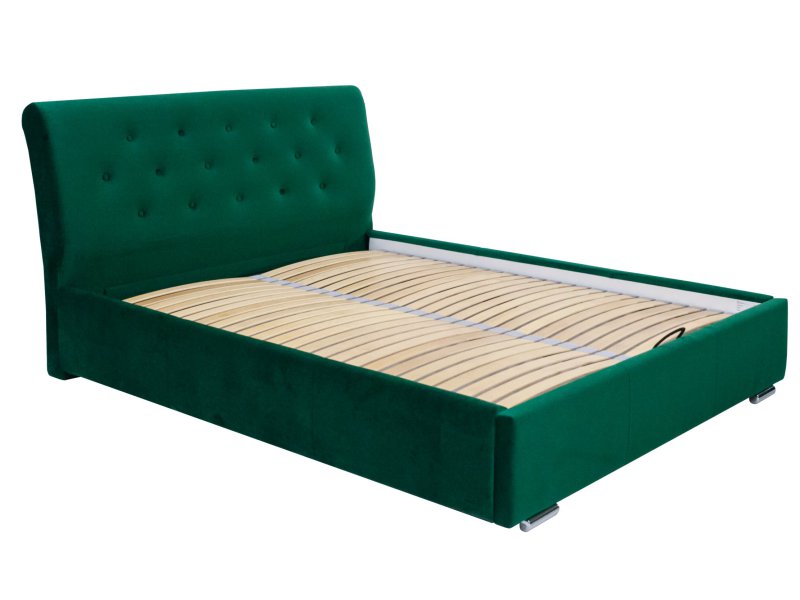 Hauss Storage Bed Amore With Buttons - Modern upholstered bed - Online store Smart Furniture Mississauga