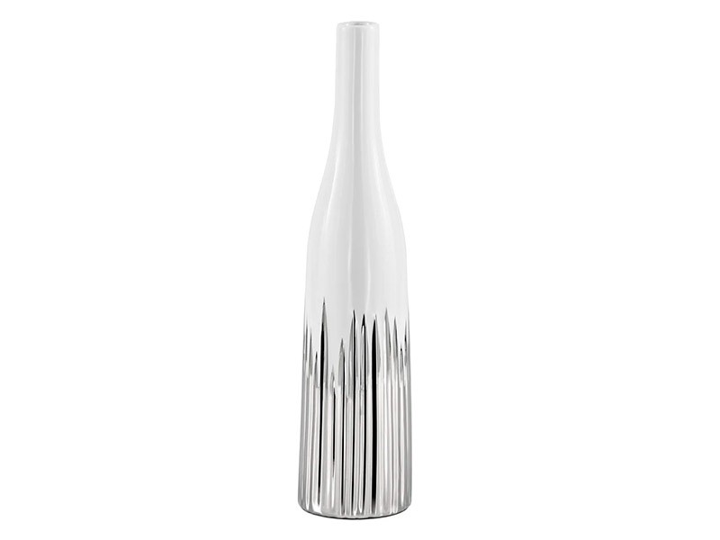 Torre &amp; Tagus Flare Tall Ceramic Bottle Vase - Modern decor