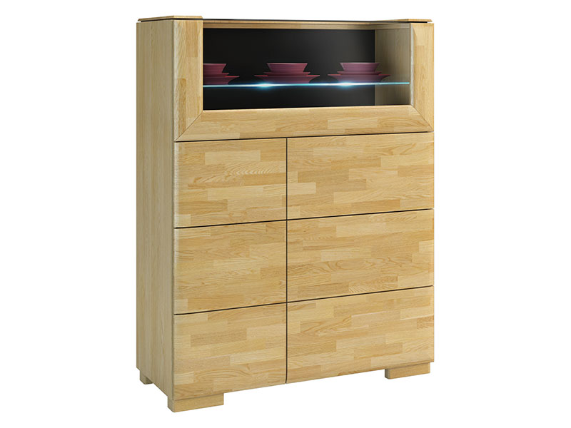  Mebin Rossano Bar Cabinet II Oak Bianco - High-quality European furniture - Online store Smart Furniture Mississauga