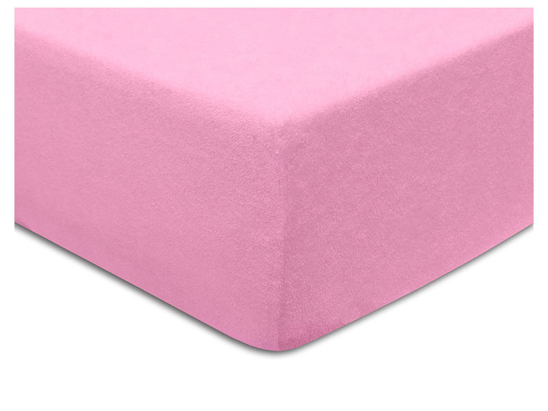  Darymex Terry Fitted Bed Sheet - Pink - Europen made - Online store Smart Furniture Mississauga