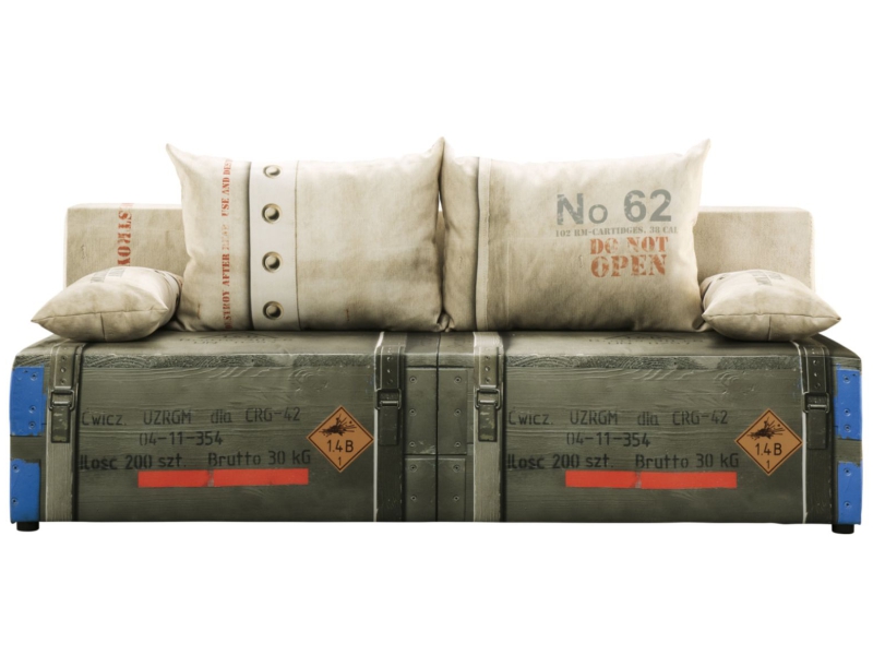  Libro Sofa Play Full Military - Sofa with bed and storage - Online store Smart Furniture Mississauga