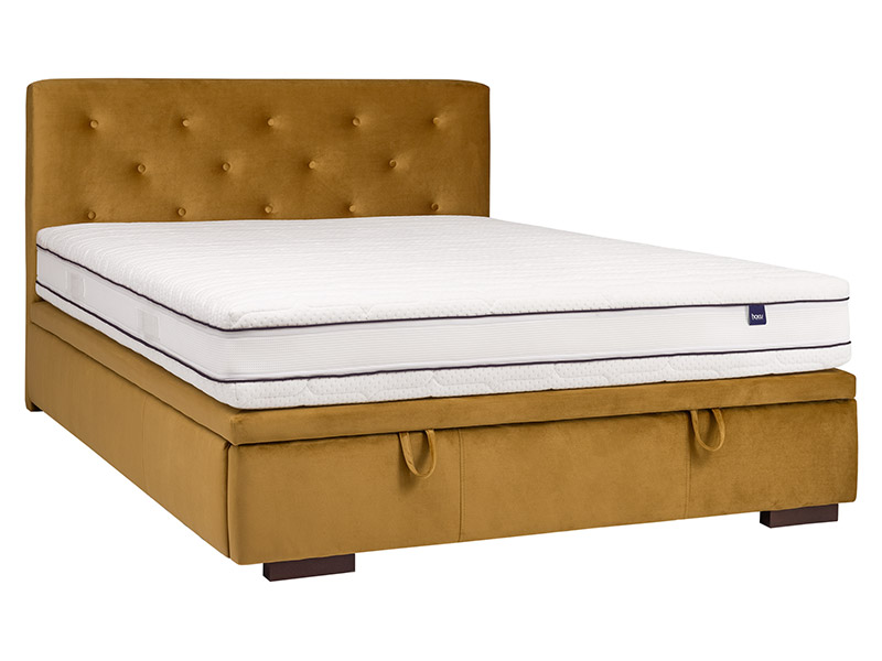 Hauss Storage Bed Milos Slim - Modern upholstered platform bed - Online store Smart Furniture Mississauga